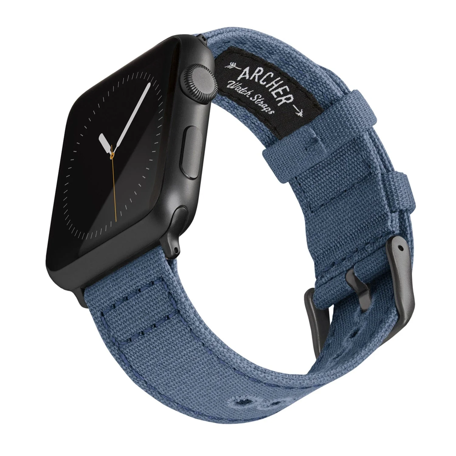 Apple Watch Canvas Watch Band - Classic Denim Blue/Space Gray