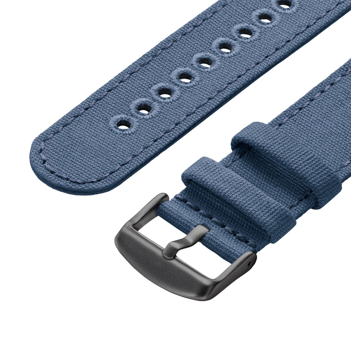 Apple Watch Canvas Watch Band - Classic Denim Blue/Space Gray - Image 6