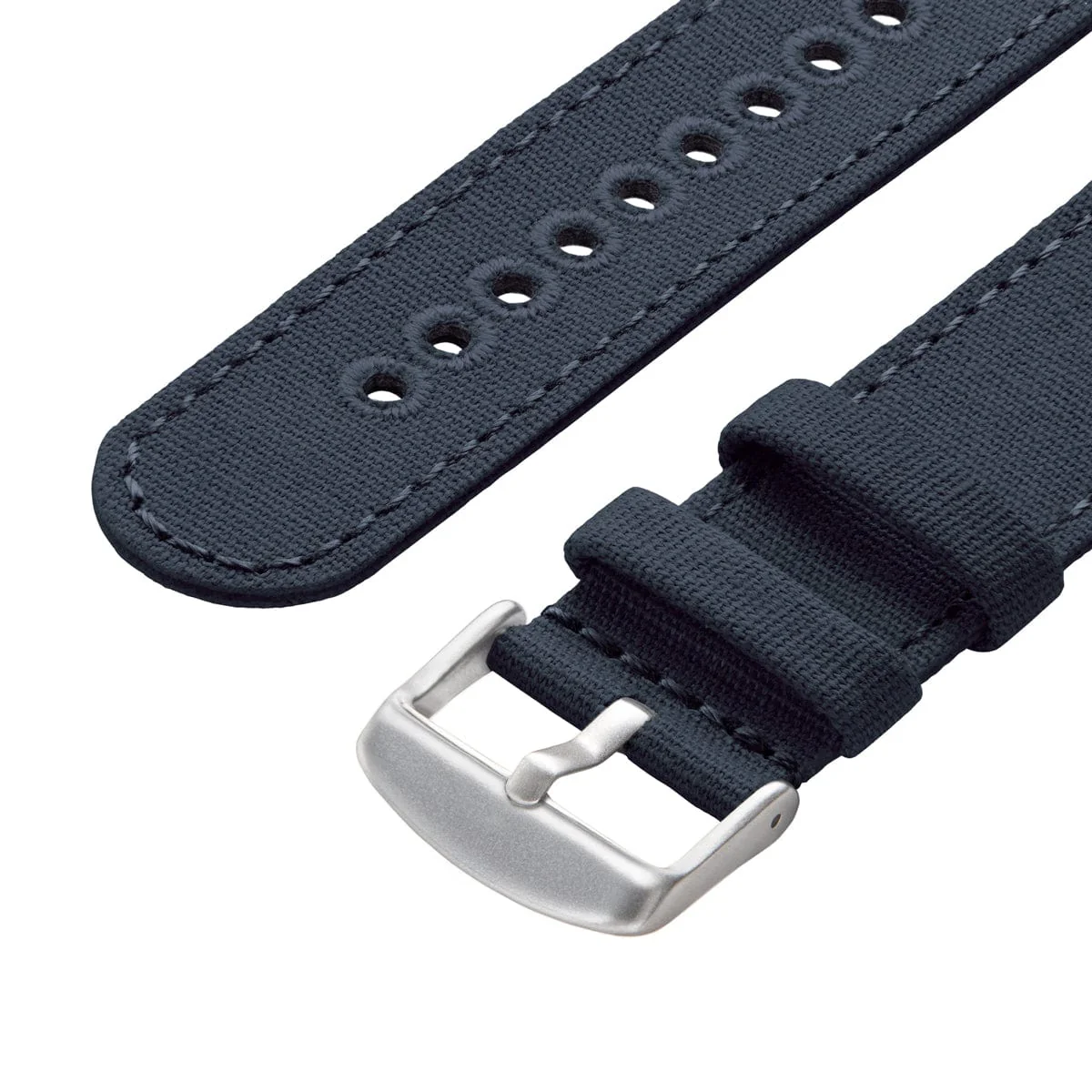 Apple Watch Canvas Watch Band - Navy Blue/Silver Aluminum - Image 6