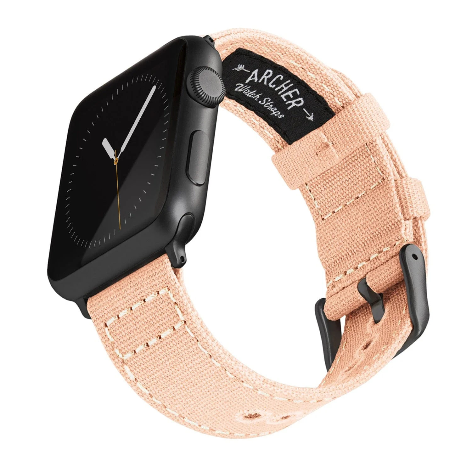 Apple Watch Canvas Watch Band - Pale Coral/Space Gray