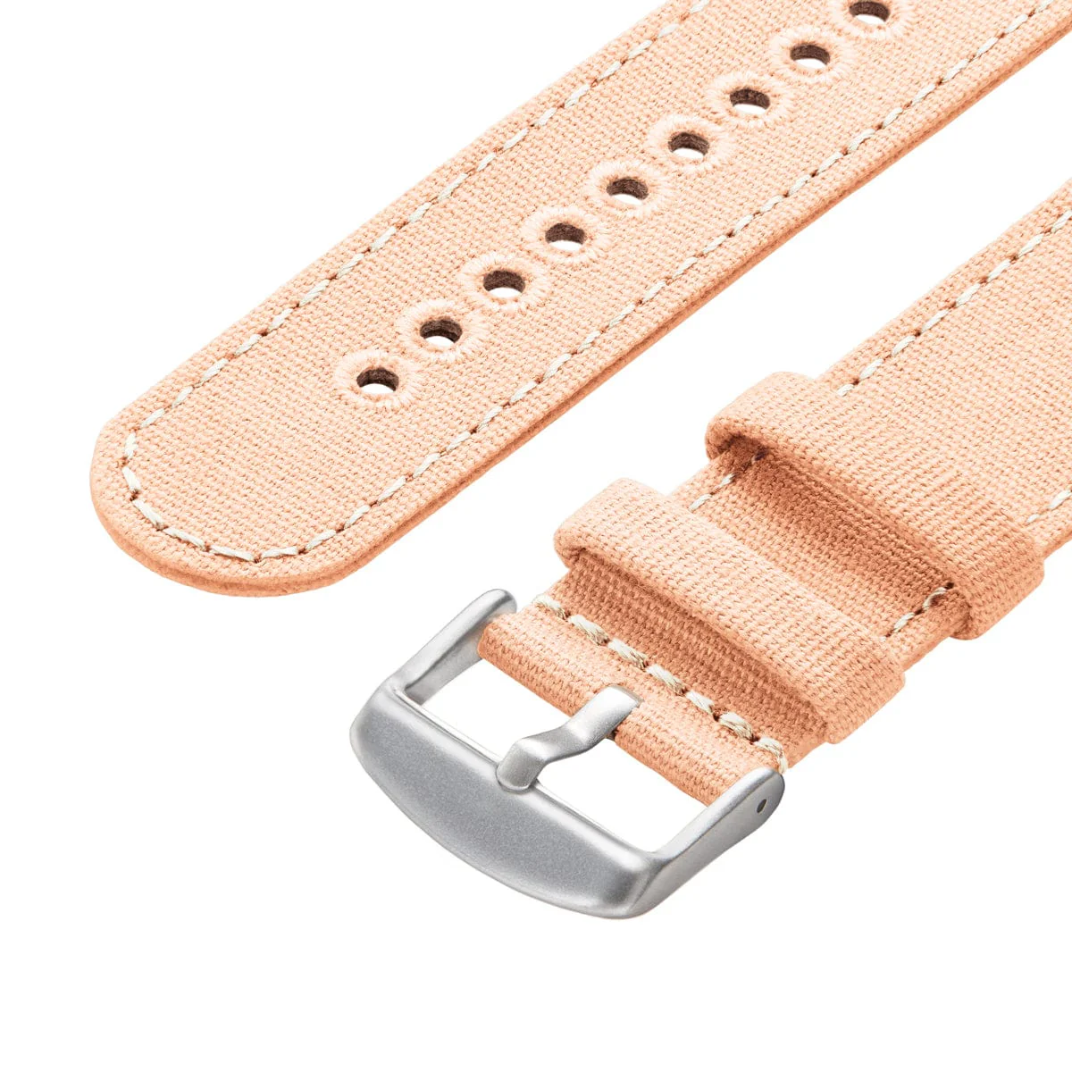 Apple Watch Canvas Watch Band - Pale Coral/Silver Aluminum - Image 6