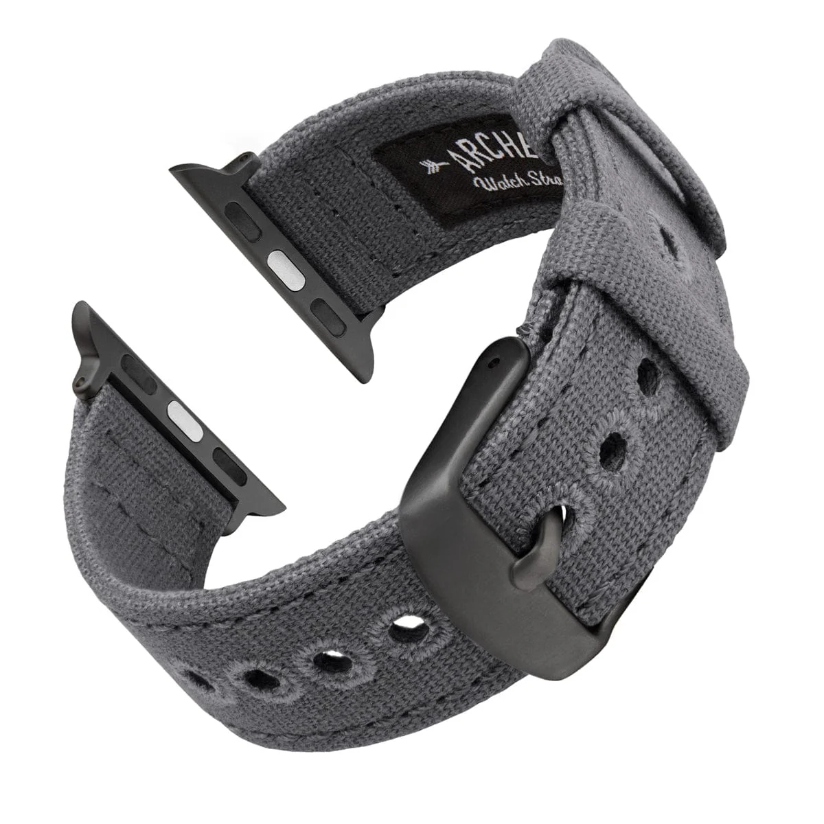 Apple Watch Canvas Watch Band - Slate Gray/Space Gray - Image 4