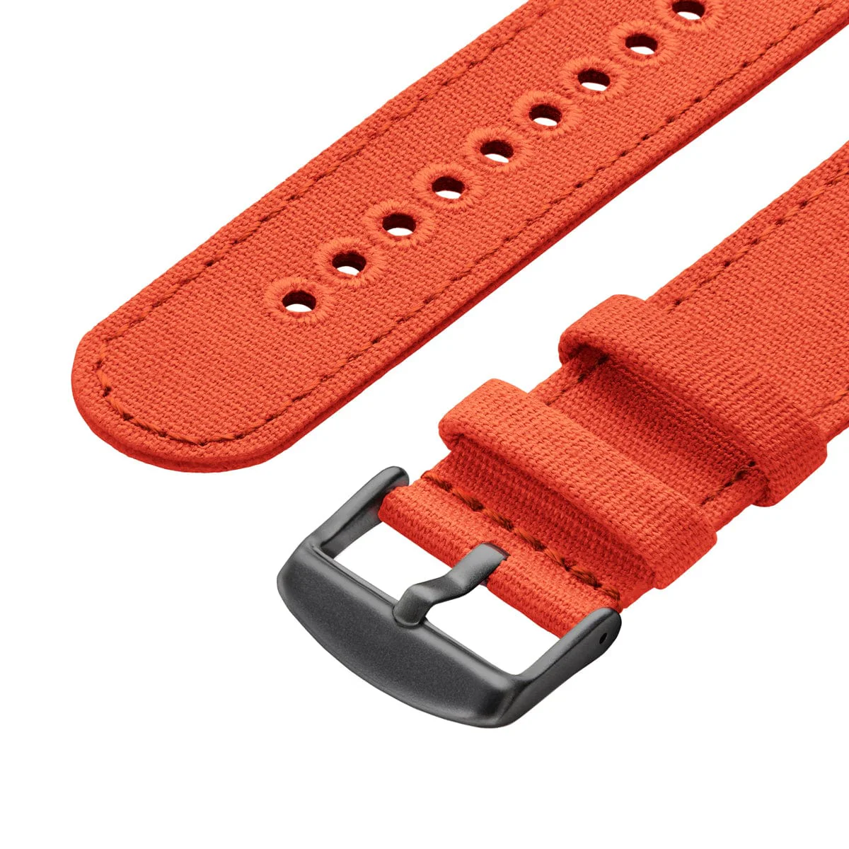 Apple Watch Canvas Watch Band - Tangelo Orange/Space Gray - Image 6