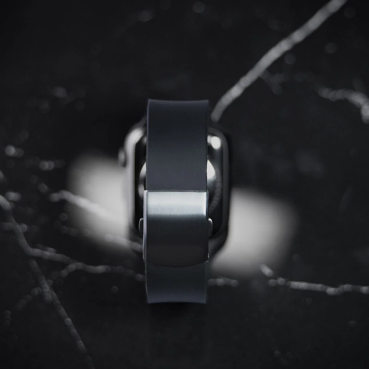 Apple Watch Custom Fit Silicone Watch Band - Black/Gray - Image 3