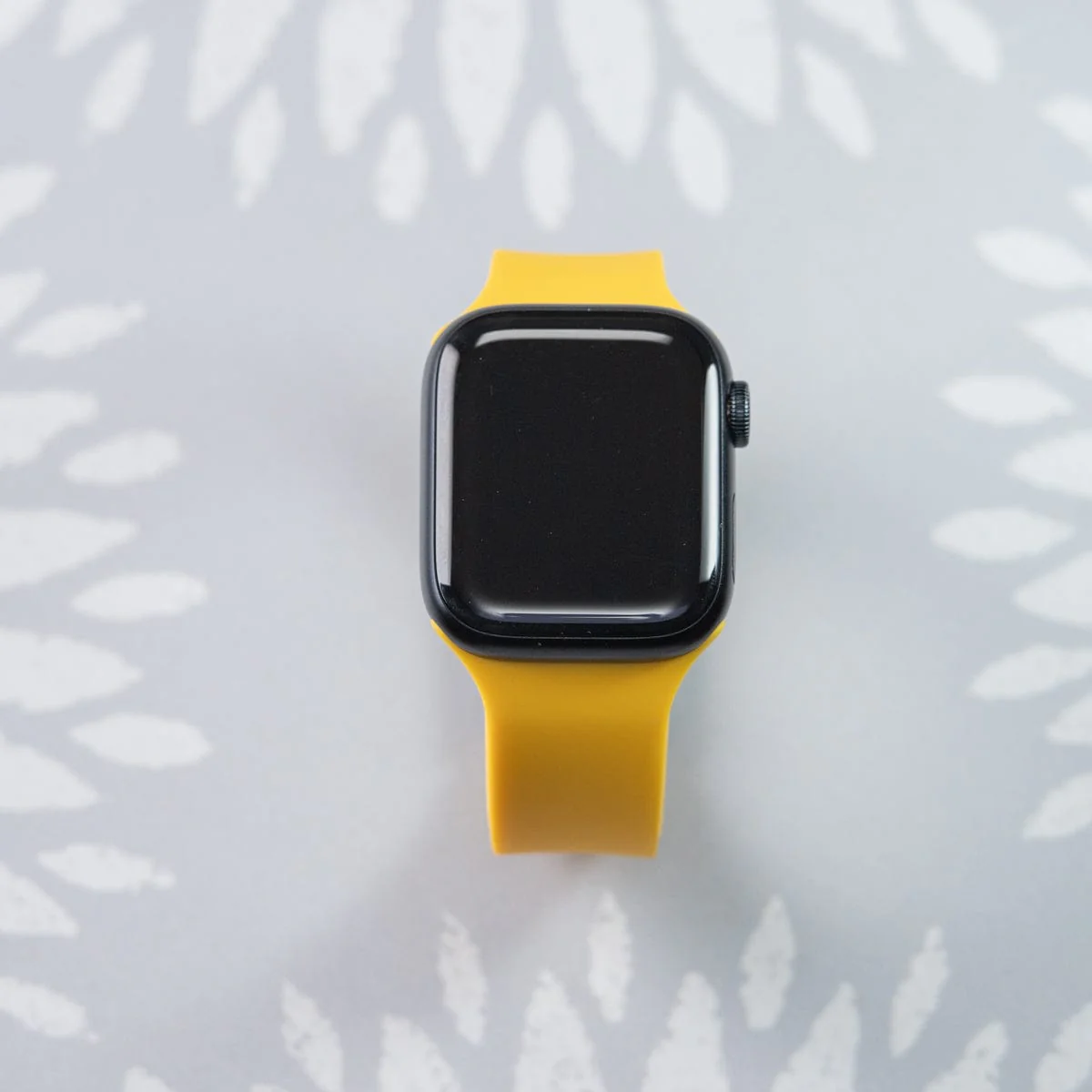 Apple Watch Custom Fit Silicone Watch Band - Naples Yellow/Gray - Image 3