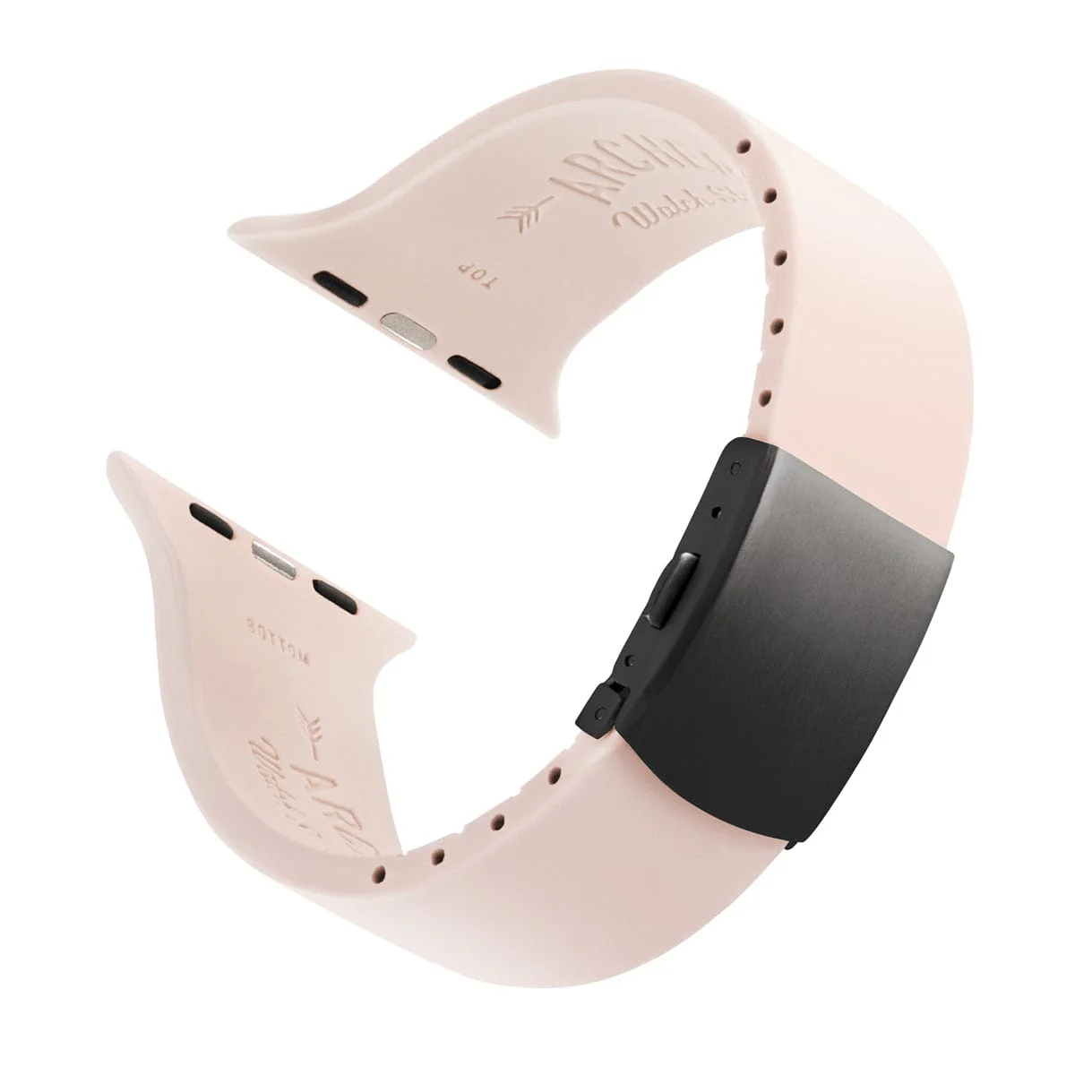Apple Watch Custom Fit Silicone Watch Band - Pale Rose/Gray - Image 4
