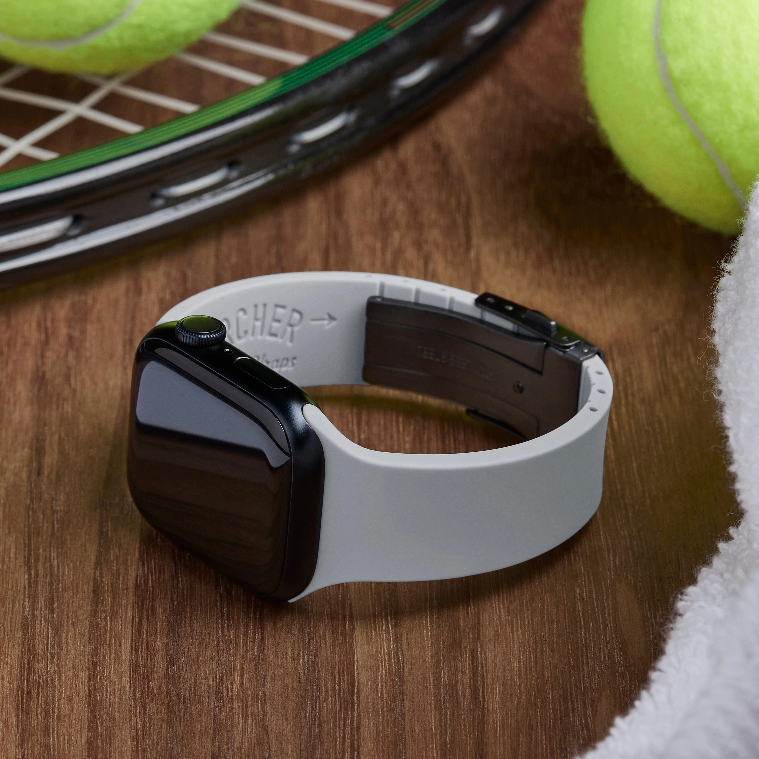 Apple Watch Custom Fit Silicone Watch Band - Platinum Gray/Gray - Image 3