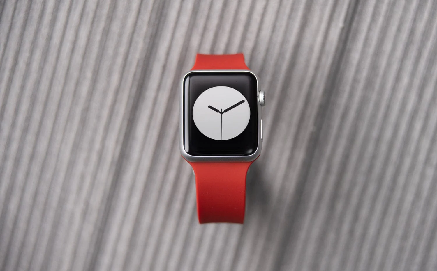 Apple Watch Custom Fit Silicone Watch Band - Venetian Red/Silver - Image 2