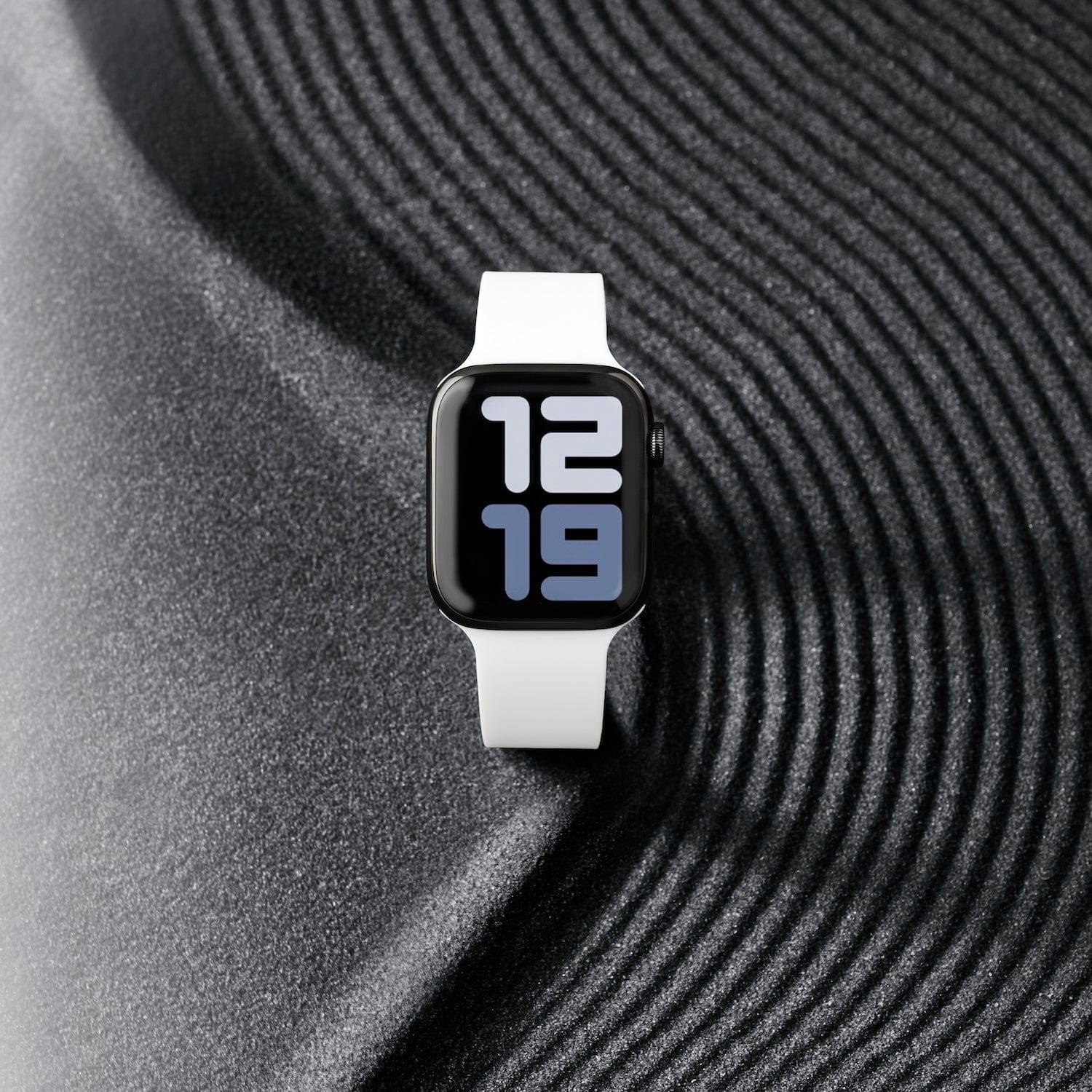 Apple Watch Custom Fit Silicone Watch Band - White/Gray - Image 2