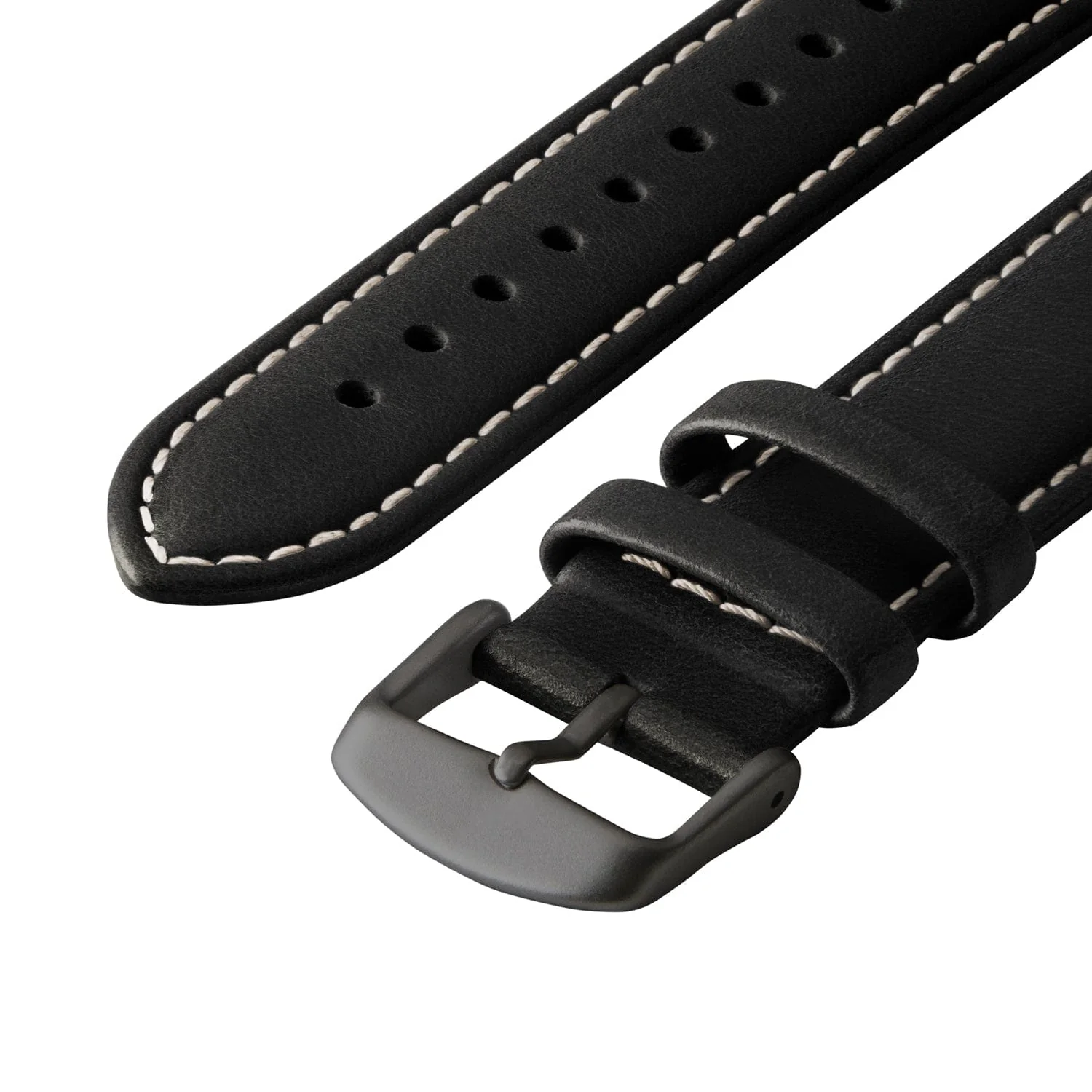 Apple Watch Leather Watch Band - Black/Natural/Space Gray - Image 5