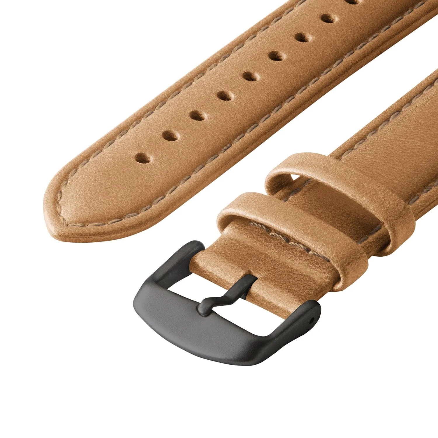 Apple Watch Leather Watch Band - Camel Tan/Matched/Space Gray - Image 4