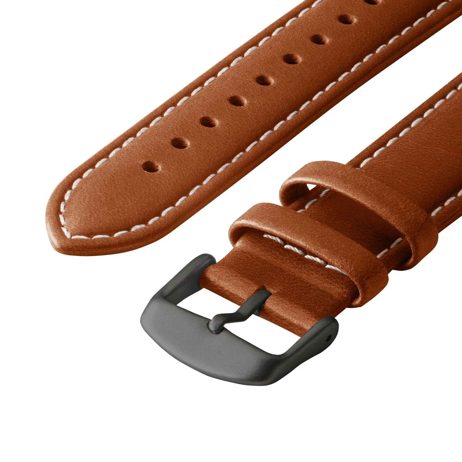Apple Watch Leather Watch Band - Cognac/Natural/Space Gray - Image 4