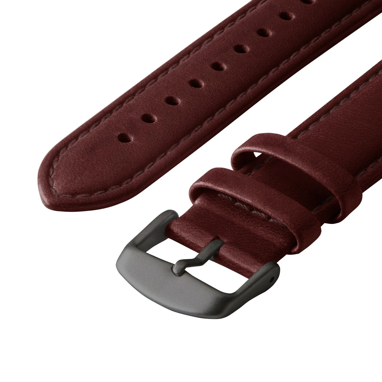 Apple Watch Leather Watch Band - Mahogany/Matched/Space Gray - Image 5