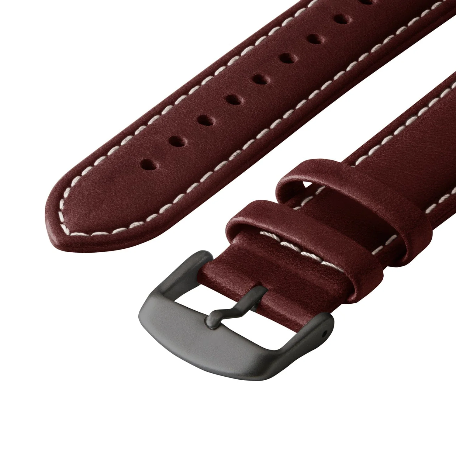 Apple Watch Leather Watch Band - Mahogany/Natural/Space Gray - Image 5