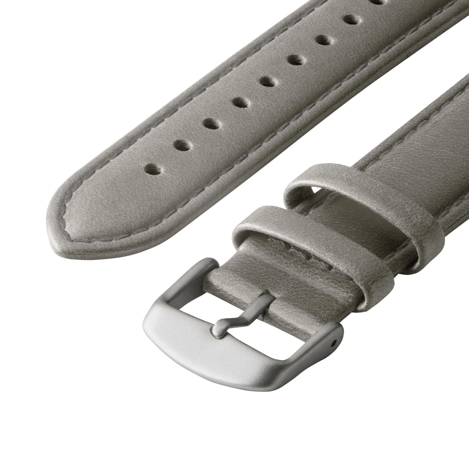 Apple Watch Leather Watch Band - Pewter Gray/Matched/Silver Aluminum - Image 5