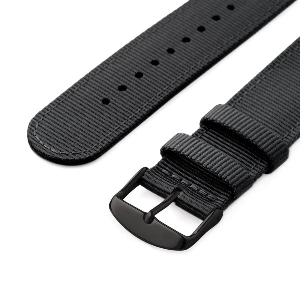 Apple Watch Nylon Watch Band - Black/Black - Image 6