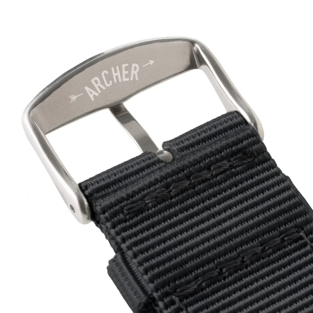 Apple Watch Nylon Watch Band - Black/Stainless - Image 8