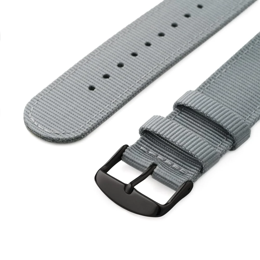 Apple Watch Nylon Watch Band - Gray/Black - Image 6