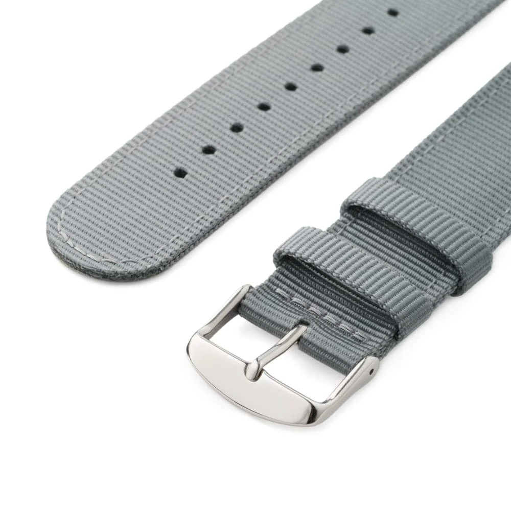Apple Watch Nylon Watch Band - Gray/Stainless - Image 6