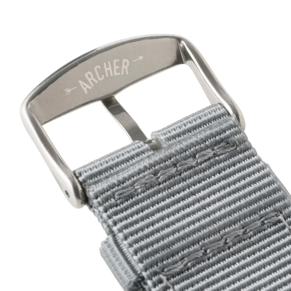 Apple Watch Nylon Watch Band - Gray/Stainless - Image 8
