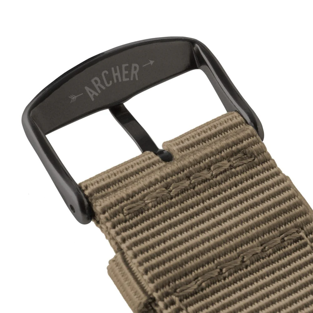 Apple Watch Nylon Watch Band - Khaki/Black - Image 9