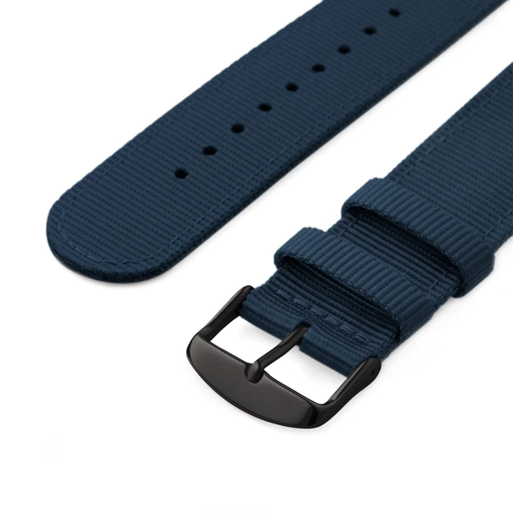 Apple Watch Nylon Watch Band - Navy/Black - Image 6