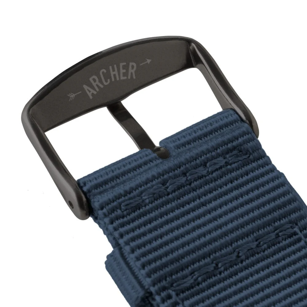 Apple Watch Nylon Watch Band - Navy/Black - Image 8
