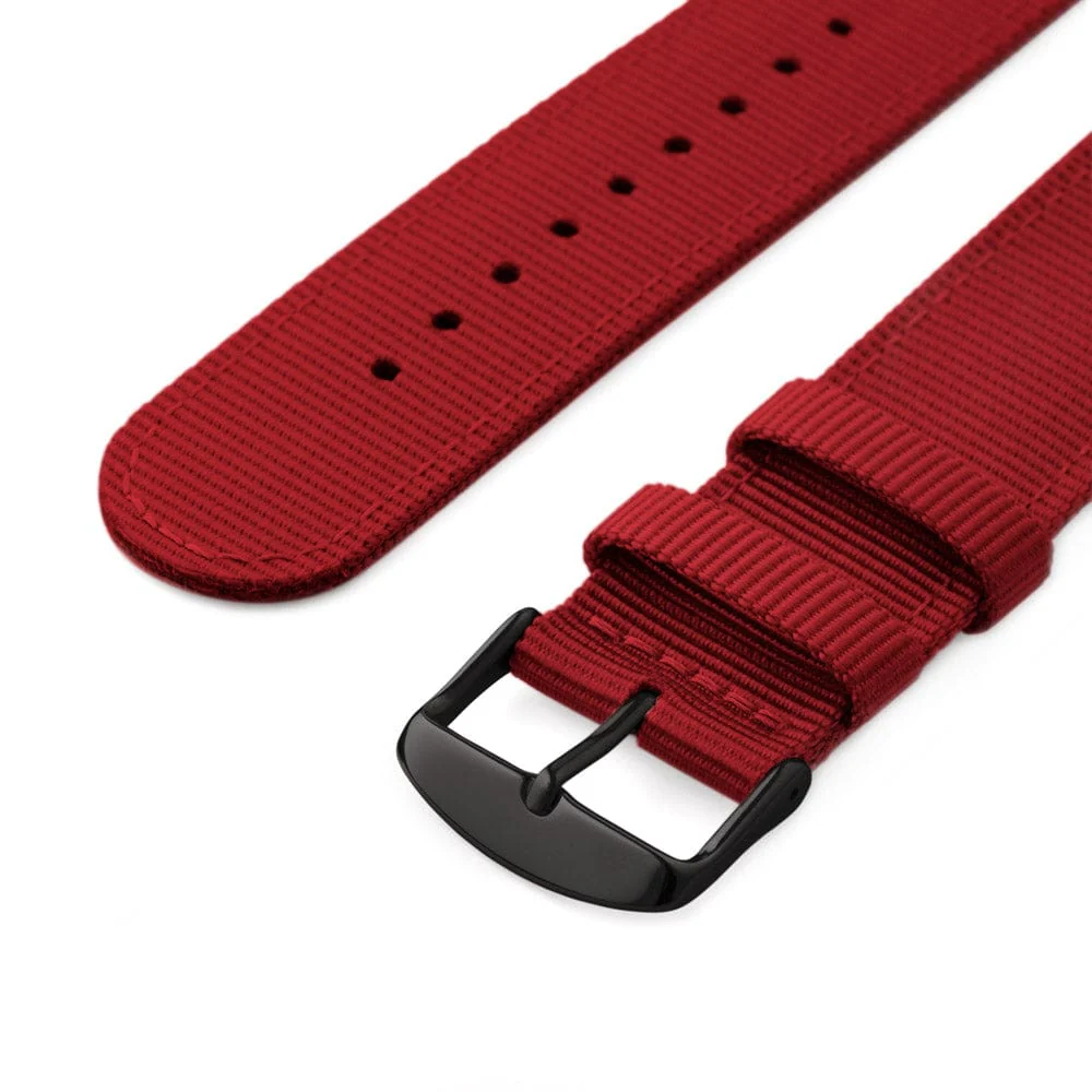 Apple Watch Nylon Watch Band - Red/Black - Image 6