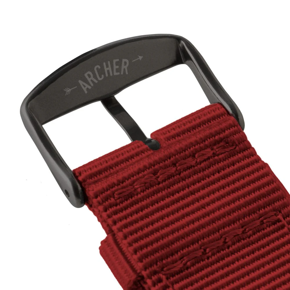Apple Watch Nylon Watch Band - Red/Black - Image 8
