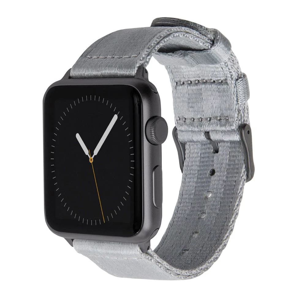 Apple Watch Seat Belt Nylon Watch Band - Gray/Gray
