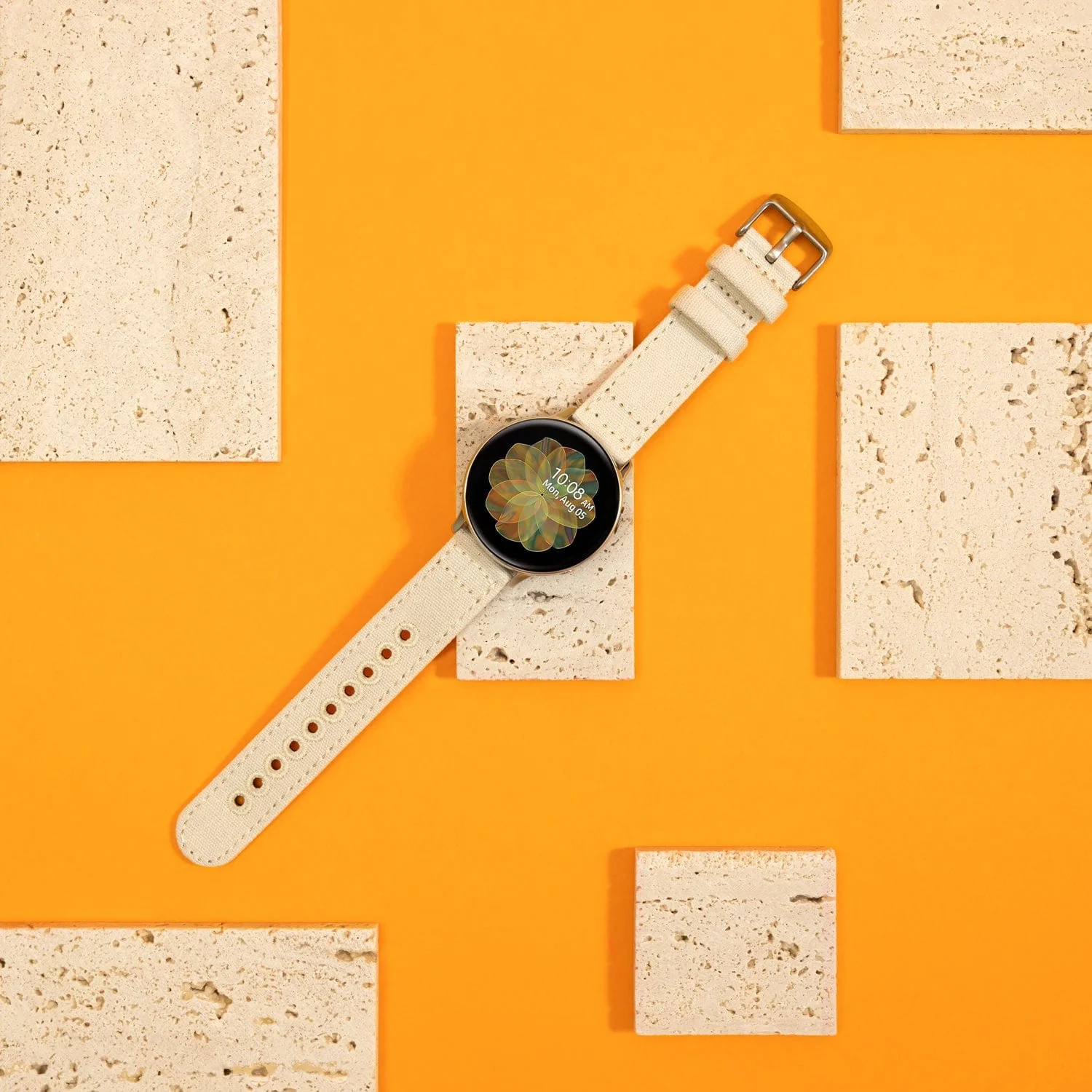 Quick Release Canvas Watch Band - Alabaster - Image 2