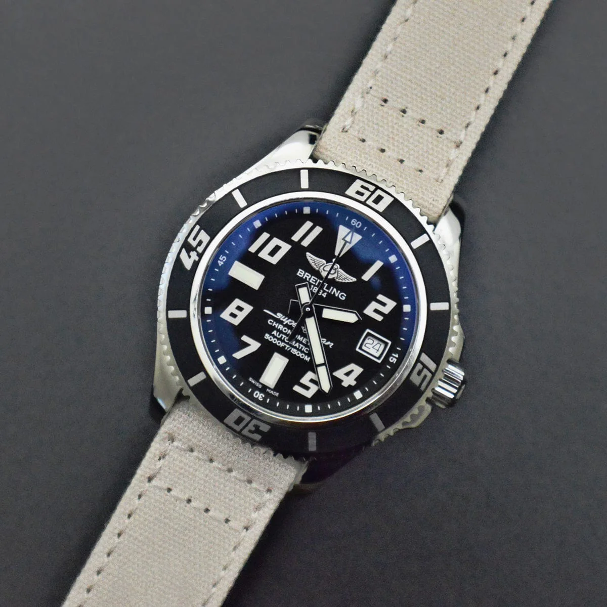 Quick Release Canvas Watch Band - Alabaster - Image 3