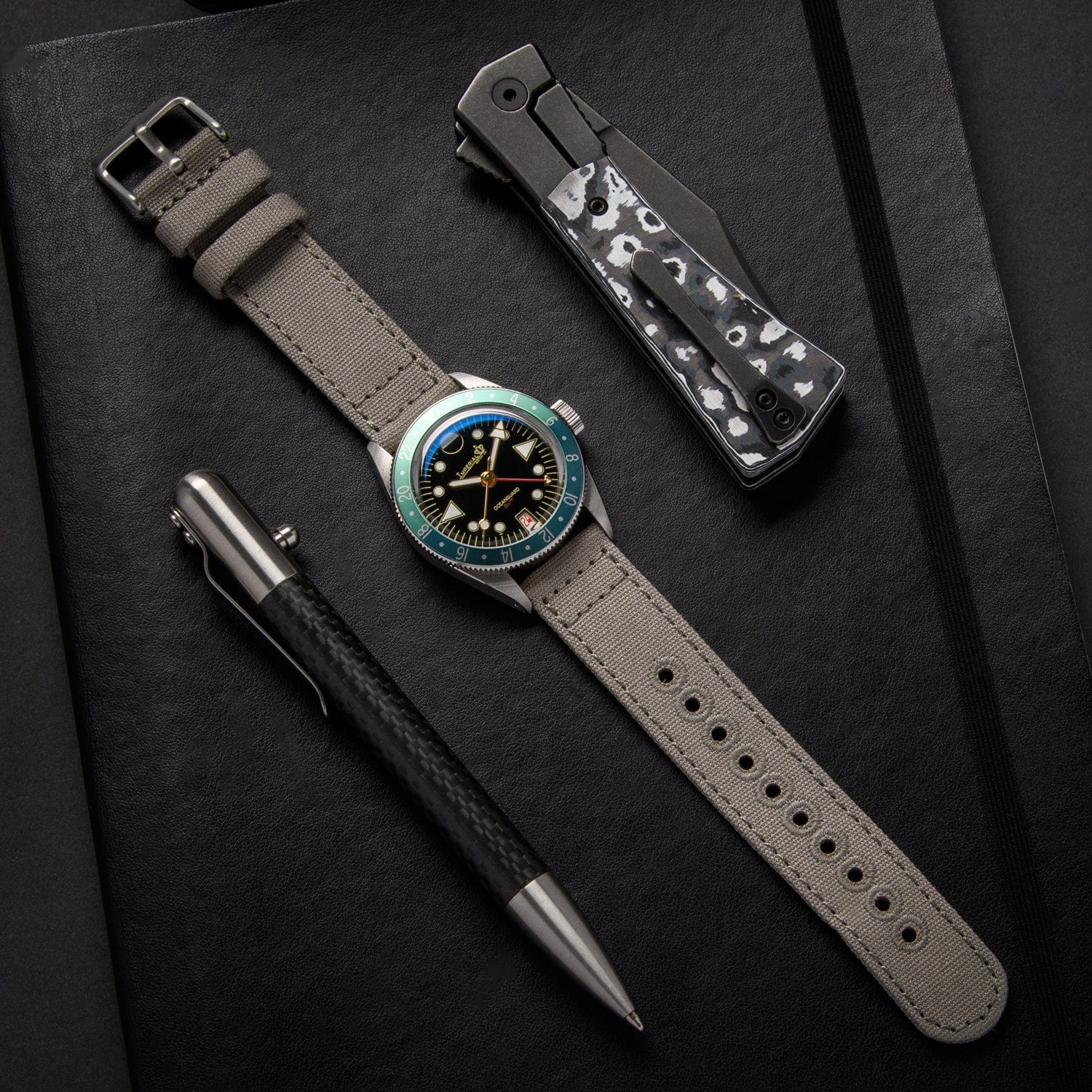 Quick Release Canvas Watch Band - Ash Gray - Image 2