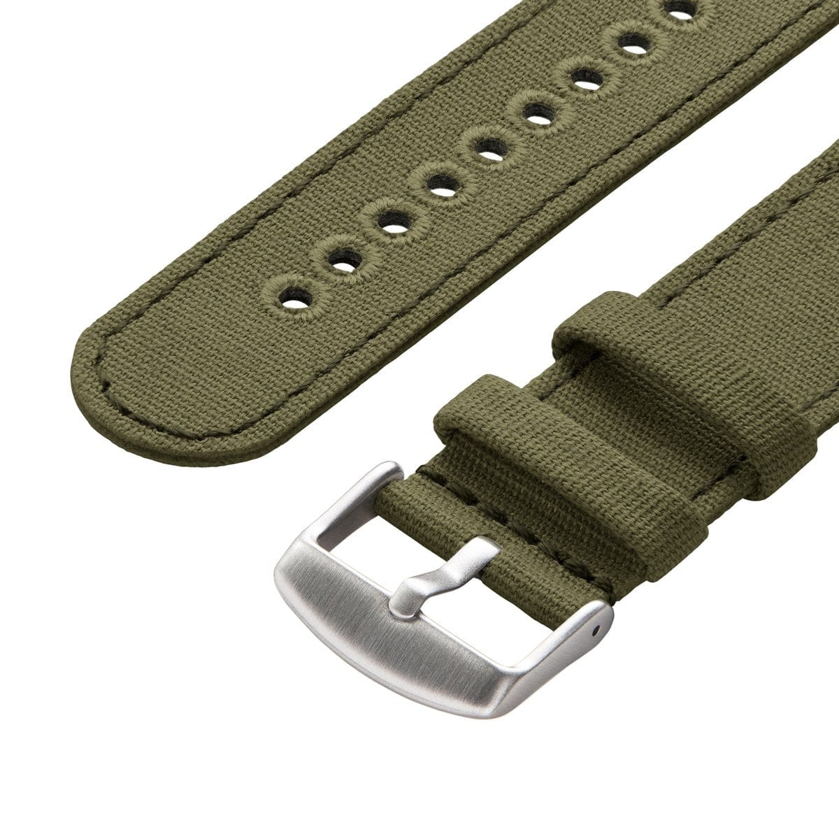 Quick Release Canvas Watch Band - Faded Olive - Image 4