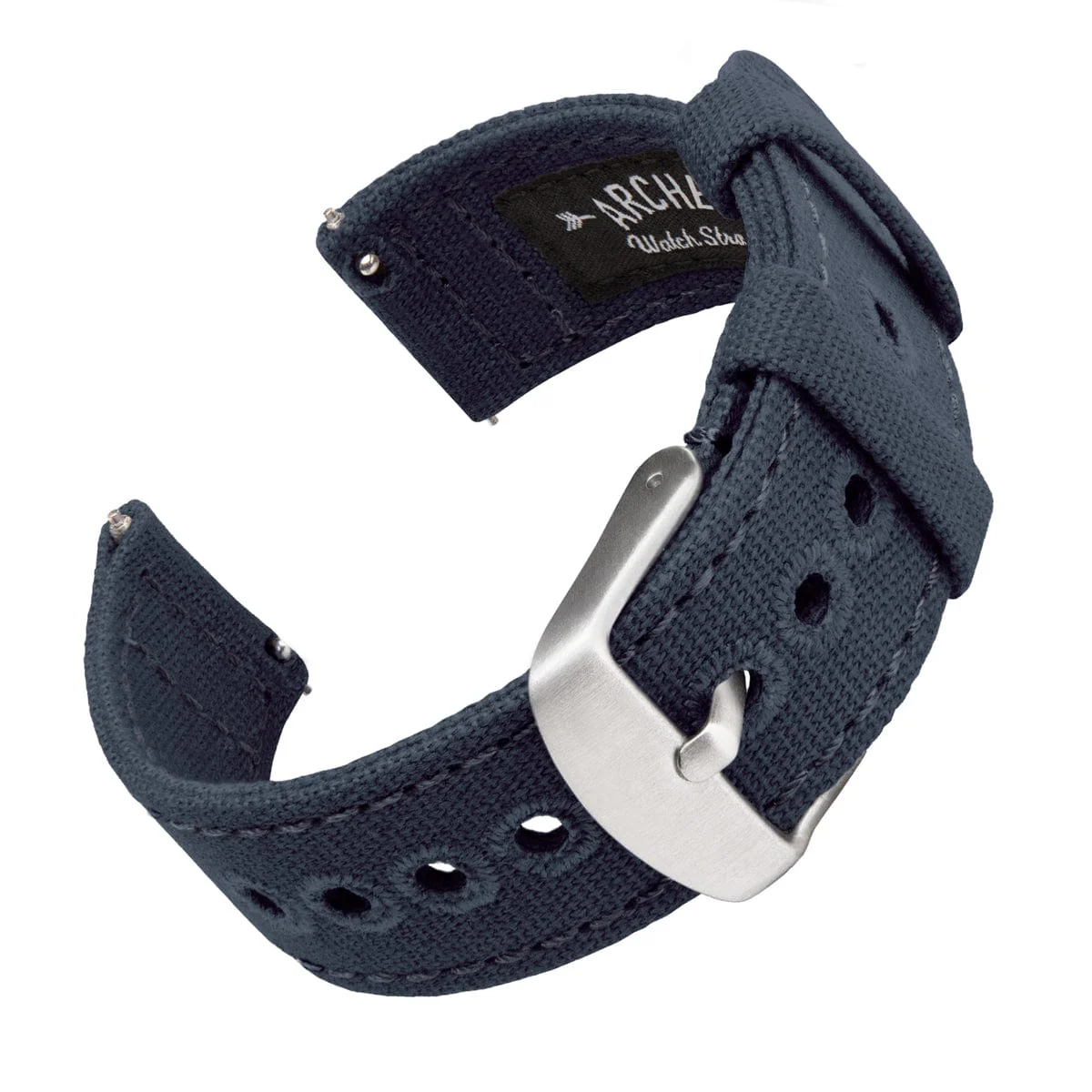 Quick Release Canvas Watch Band - Navy Blue
