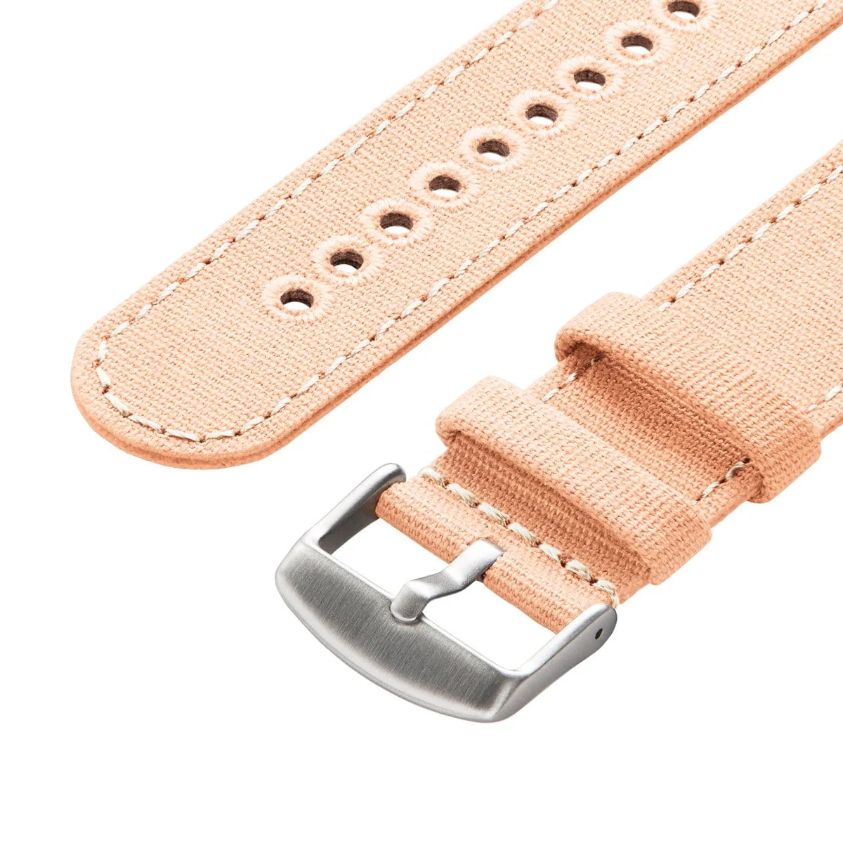 Quick Release Canvas Watch Band - Pale Coral - Image 4