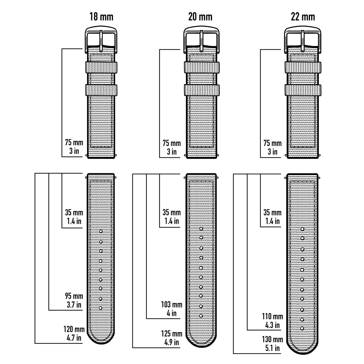 Quick Release Canvas Watch Band - Slate Gray - Image 6