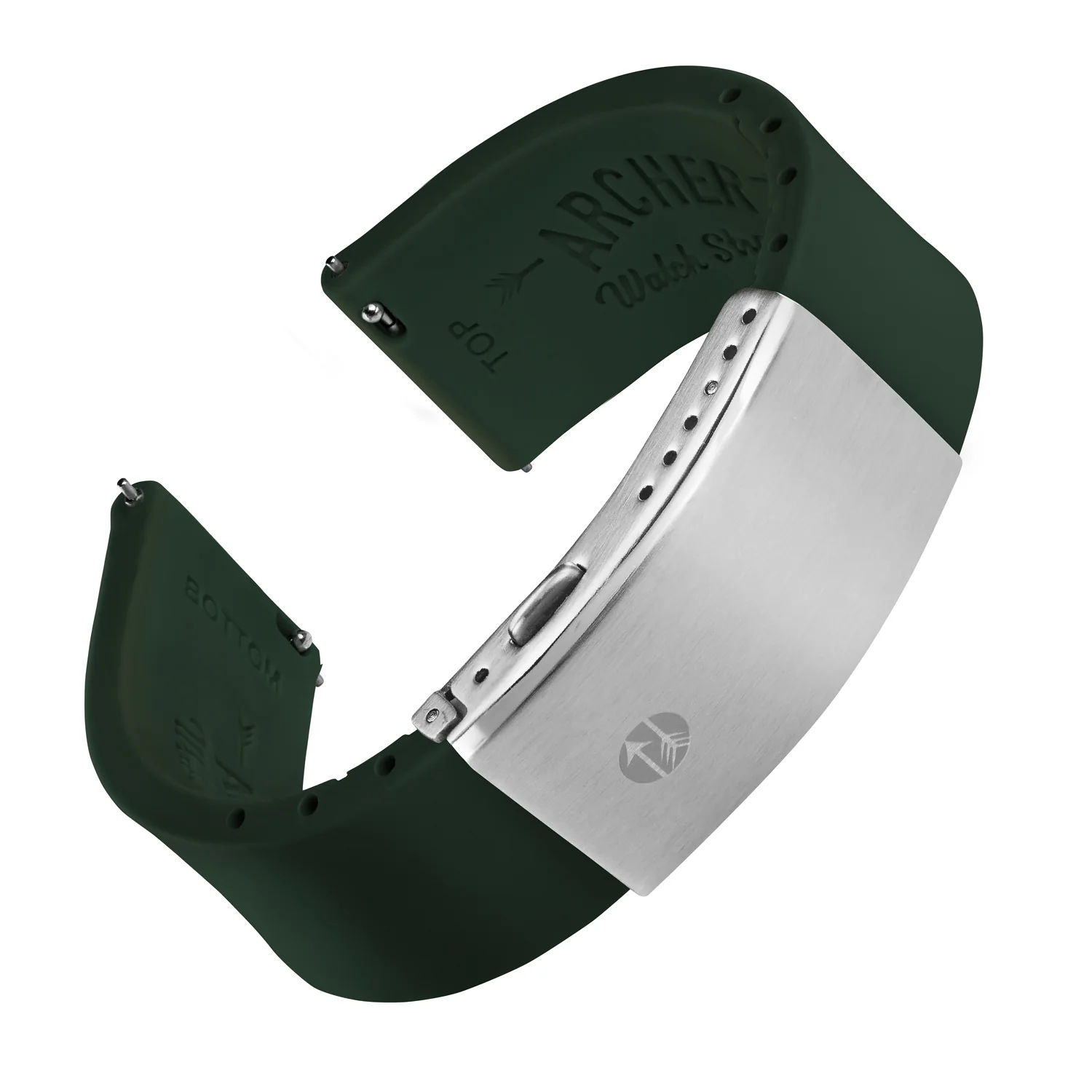 Quick Release Custom Fit Silicone Watch Band - British Racing Green
