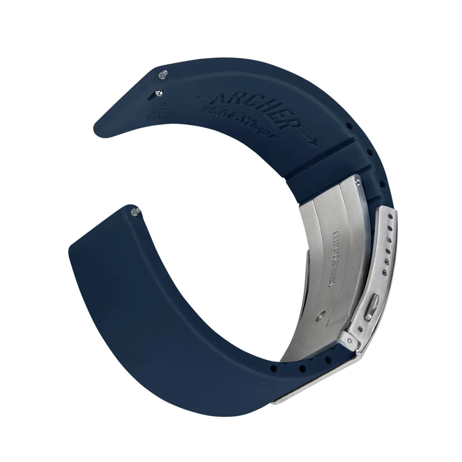 Quick Release Custom Fit Silicone Watch Band - Midnight Blue - Image 4