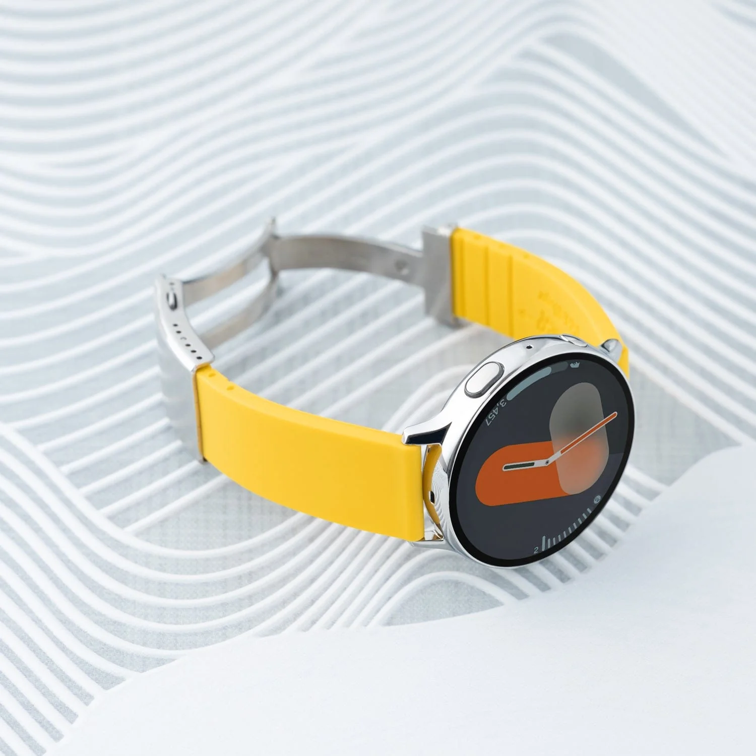 Quick Release Custom Fit Silicone Watch Band - Naples Yellow - Image 3