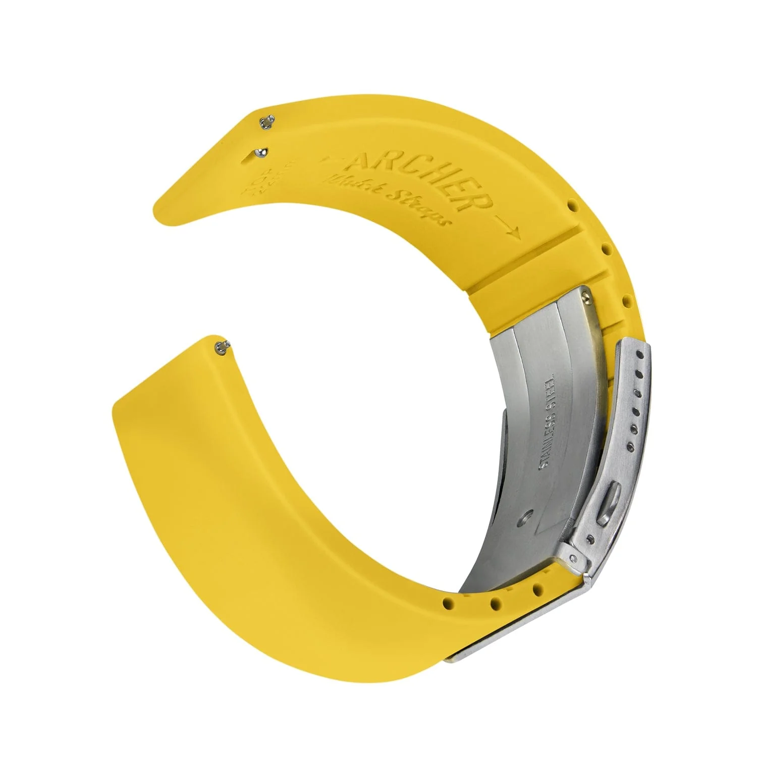Quick Release Custom Fit Silicone Watch Band - Naples Yellow - Image 4