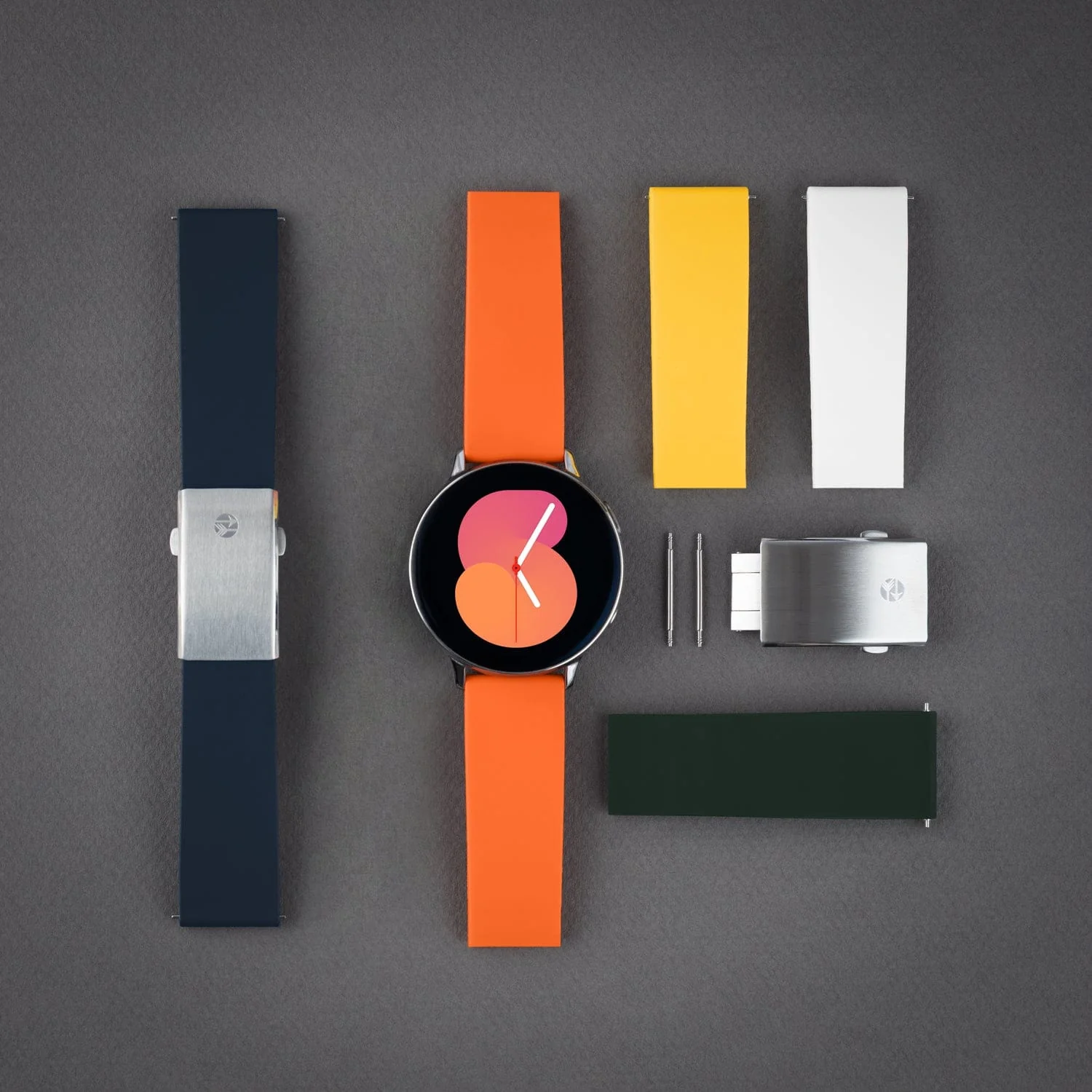 Quick Release Custom Fit Silicone Watch Band - Portland Orange - Image 3