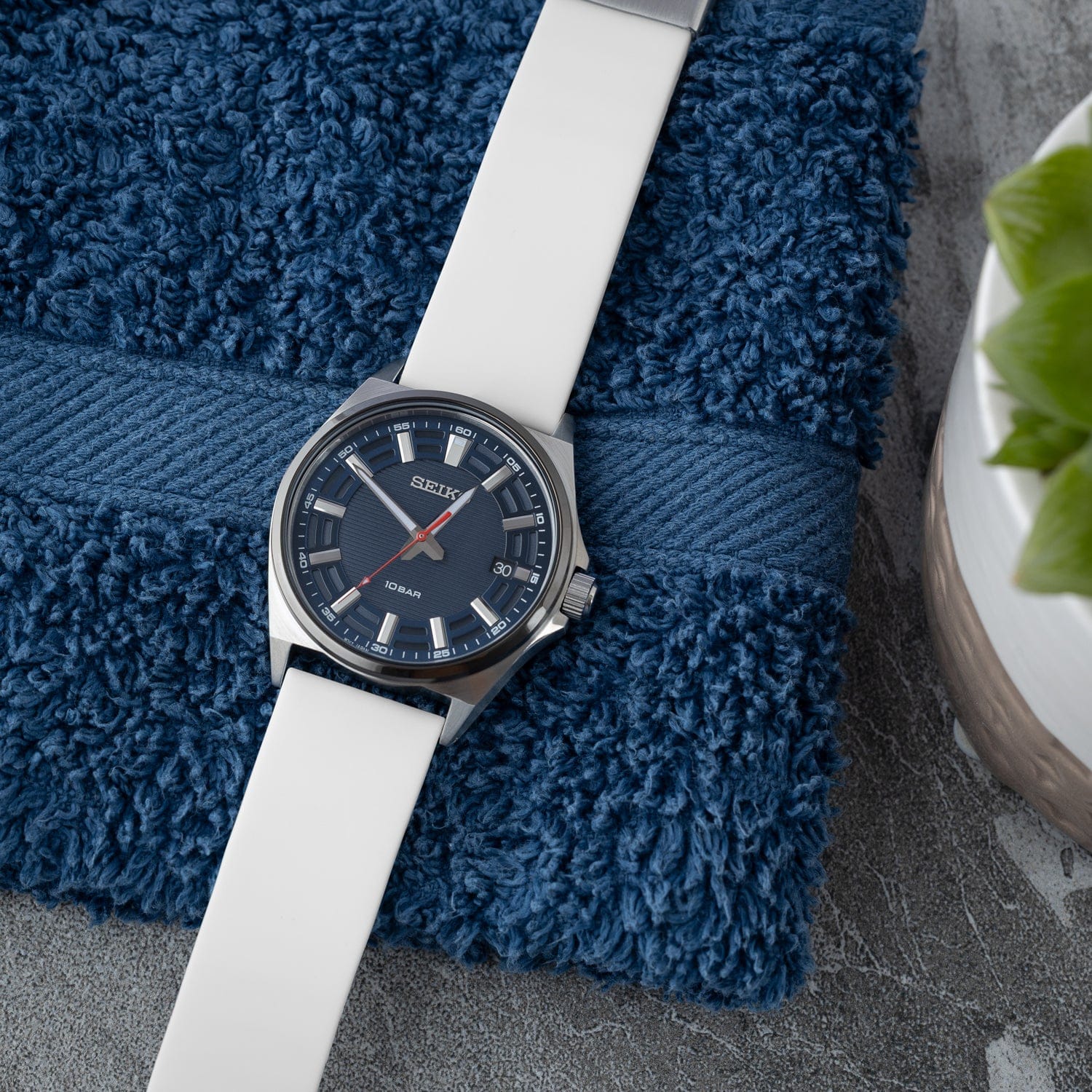 Quick Release Custom Fit Silicone Watch Band - White - Image 3