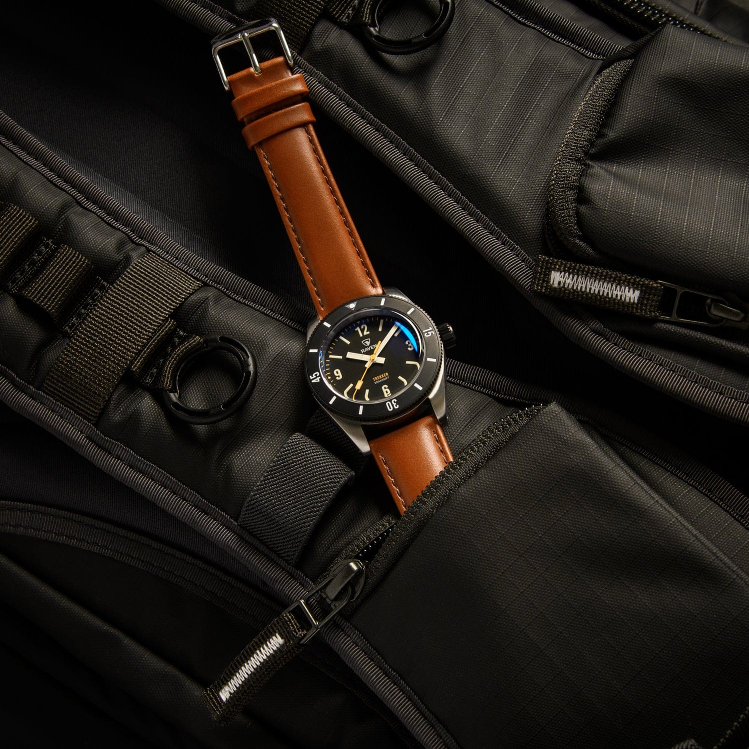 Quick Release Leather Watch Band - Cognac/Matched - Image 3
