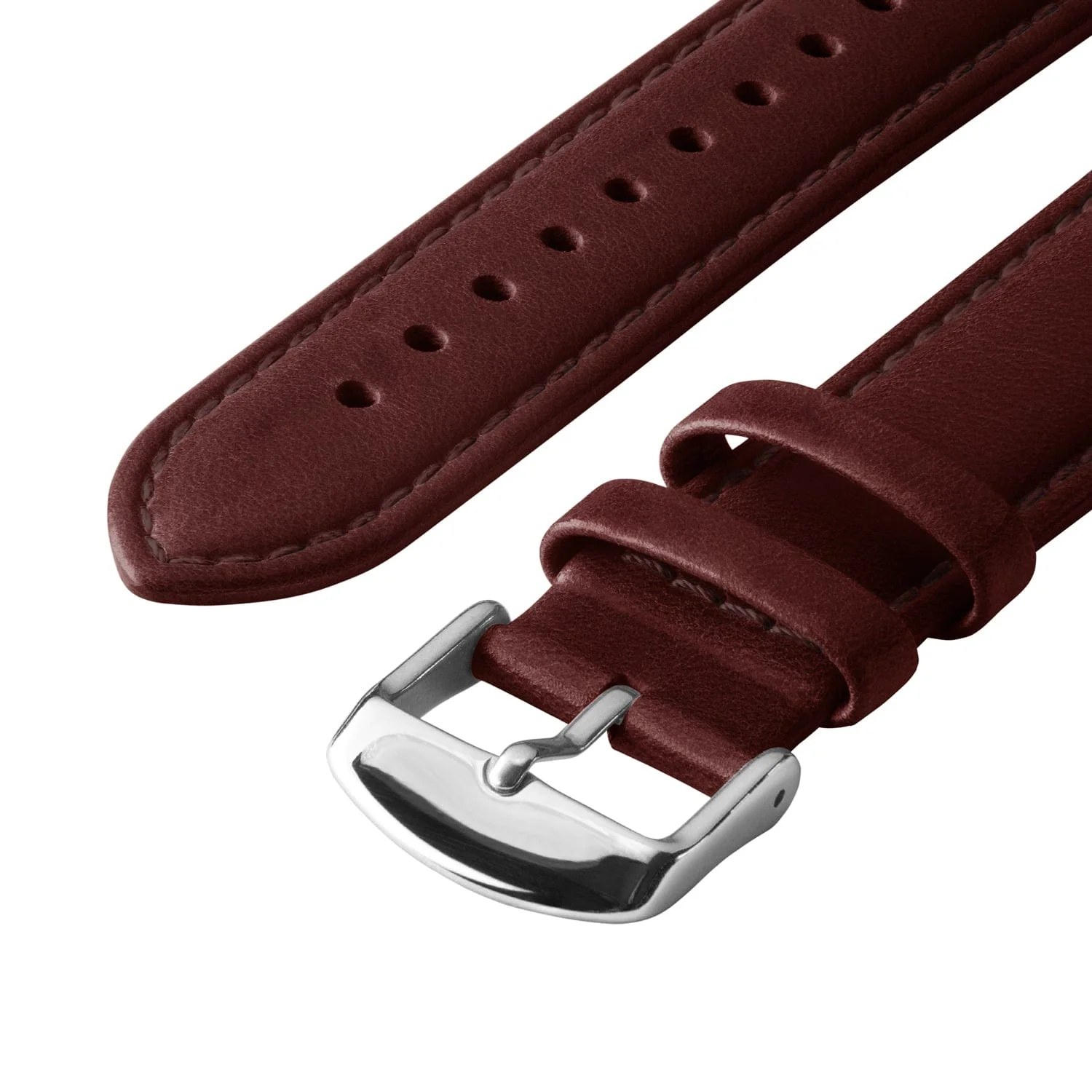 Quick Release Leather Watch Band - Mahogany/Matched - Image 5