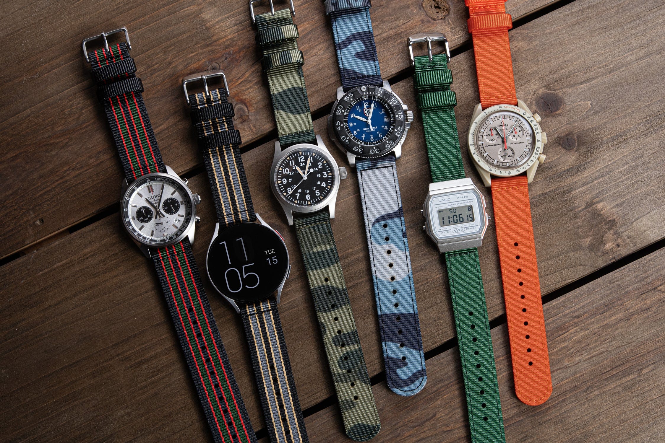 Quick Release Nylon Watch Band - Orange - Image 3