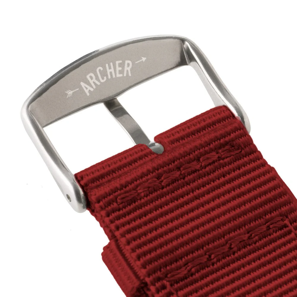 Quick Release Nylon Watch Band - Red - Image 8