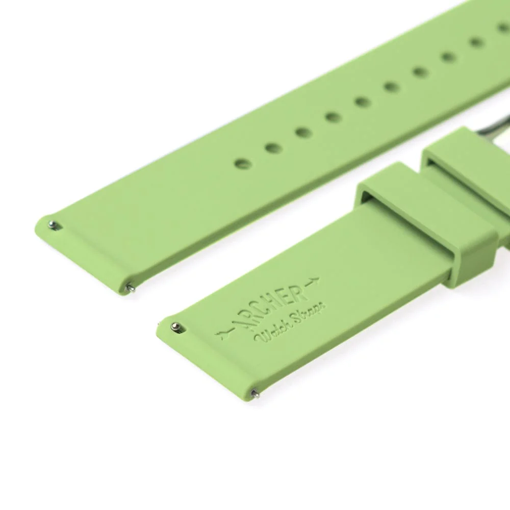 Quick Release Silicone Watch Band - Tea Green - Image 7