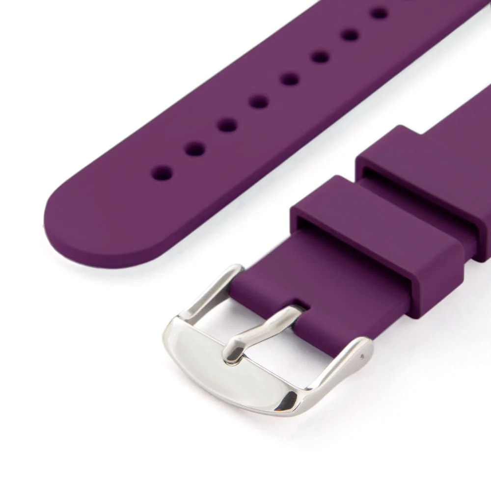 Quick Release Silicone Watch Band - Deep Purple - Image 6