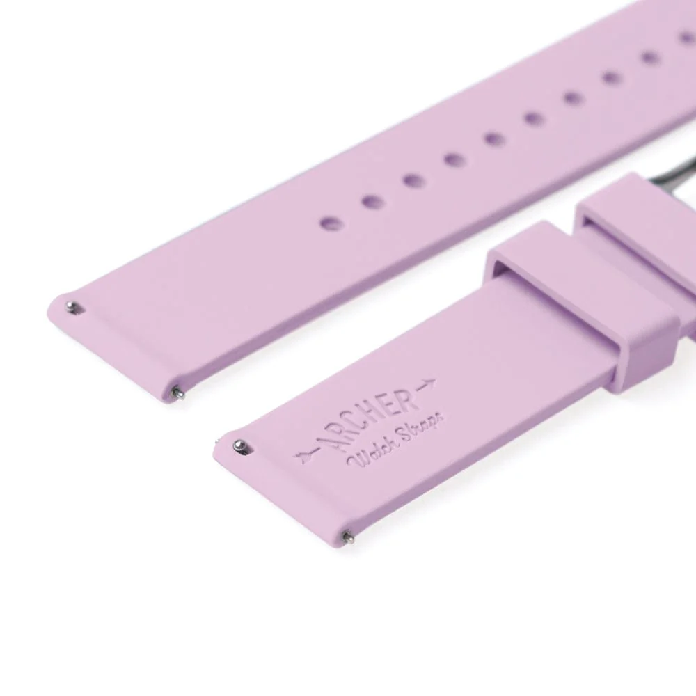 Quick Release Silicone Watch Band - Lavender - Image 7